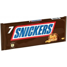 Snickers Barre chocolatée caramel cacahuètes x7 350g