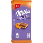 Milka Tablette Chocolat au Lait et Caramel 3x100g TRIPACK 300g