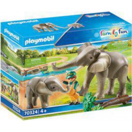 Playmobil 70324 - Family Fun - Eléphants et soigneur