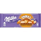 Milka Tablette chocolat au lait Caramel et noisettes 300g