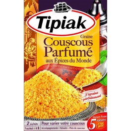 Tipiak Graine Couscous Parfumé aux Épices du Monde 2x255g 510g (lot de 2 soit 1,02Kg)