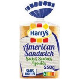 Harrys Pain de mie Sans sucres ajoutés Nature 550g