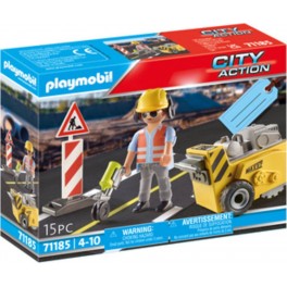 PLAYMOBIL CITY ACTION OUVRIER AVEC SCIE DE SOL 71185