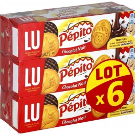 Lu Biscuits Pépito Chocolat noir 6x192g