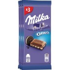 Milka Chocolat au lait aux morceaux de biscuits Oreo 3x100g