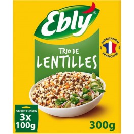 EBLY Trio de lentilles 3x100g