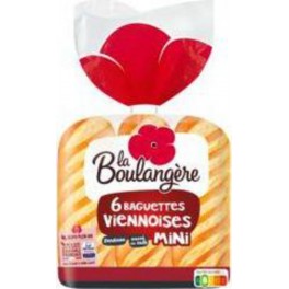 Mini baguettes viennoises La Boulangère x6 330g