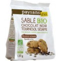 Paysans d'Ici Sablé chocolat noir tournesol sésame BIO, 120g