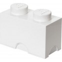 Room Copenhagen, Lego Storage Brick Box - Stackable Storage Solution - Brick 2, White (40020635)