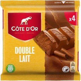 Côte d’Or Double Lait Barres De Chocolat 4x46g