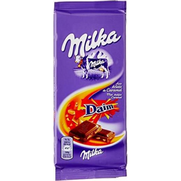 Milka & Daim barre de chocolat 100g - Épicerie Allemande