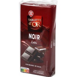 Chocolat Tablette d'Or noir Extra 47% cacao 3x100g