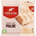 Côte d’Or Barres de chocolat blanc praliné 4x46g