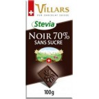 Villars Tablette chocolat noir 70% sans sucre ajouté 100g