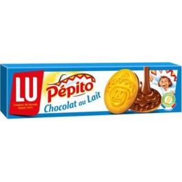 LU Pépito Biscuits nappés Chocolat au Lait 192g (lot de 2)