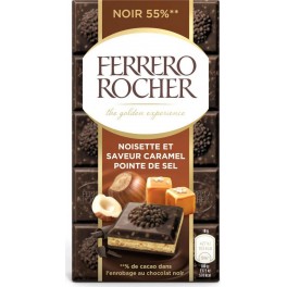 Ferrero Chocolat noir Rocher noisette et caramel salée 90g