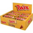 Twix Biscuit nappé caramel enrobé de chocolat 50g x32 1.6Kg