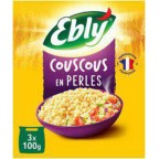 EBLY Couscous en perle sachets cuisson fabriqué en France 3x100g 300g