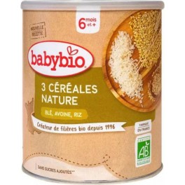 BABYBIO 3 CEREALES 220g