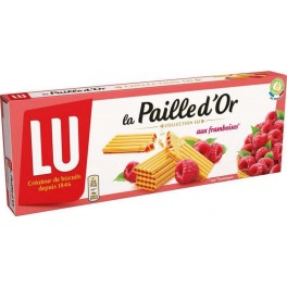 LU Gaufrettes Paille d'Or Framboises 170g (lot de 2)