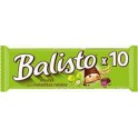 BALISTO Barres chocolatées muesli goût noisettes raisins X10 185g