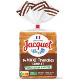 Jacquet Pain de mie complet Maxi Sans sucre ajouté 550g