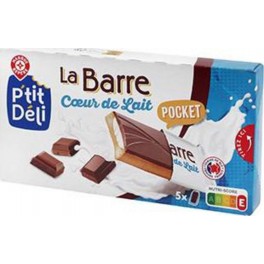 P'tit Déli Barre chocolat lait x5 130g