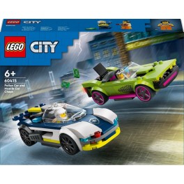 LEGO 60415 City La Course-Poursuite entre la Voiture de Police et la Super Voiture