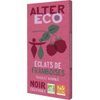 ALTER ECO Chocolat noir éclats de framboises la tablette de 100g