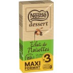 NESTLE DESSERT Tablette de chocolat noir aux éclats de noisette les 3 tablettes de 170g