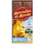 KROKOLA Tablette de chocolat au lait, noisettes et amandes pilées merveilles du monde la tablette de 100g