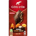 COTE OR Tablette de chocolat noir amandes caramel et biscuit COTE D'OR la tablette de 170g