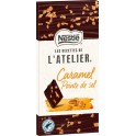 NESTLE LES RECETTES DE ATELIER Tablette de chocolat noir éclats de caramel et pointe de sel NESTLE LES RECETTES DE L'ATELIER la