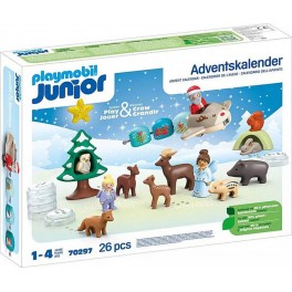 Playmobil 70297 Calendrier de l'Avent Junior Père Noël et animaux de la forêt