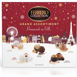 FERRERO Assortiment de Chocolats au Lait, Noisettes, Noix de Coco, Saveur Caramel, Amandes et Cappuccino COLLECTION GRAND ASSORT