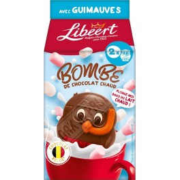 LIBEERT Bombe de Chocolat Chaud avec Guimauves 80g