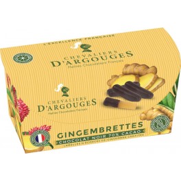 LES CHEVALIERS ARGOUGES Chocolat gingembrettes 70% de cacao LES CHEVALIERS D'ARGOUGES le ballotin de 160g