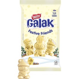 GALAK Chocolat blanc mini figurines de noël 147g