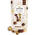 LANVIN Chocolat trio noir blanc lait fourré au praliné mini Escargot 140g