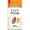 Villars Tablette chocolat Lait écorce orange confite-100g